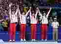 女子4X100米自由泳获季军